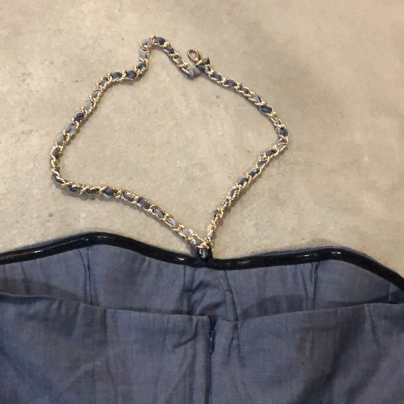 Blue Strapless Dress - Picture 9 of 13